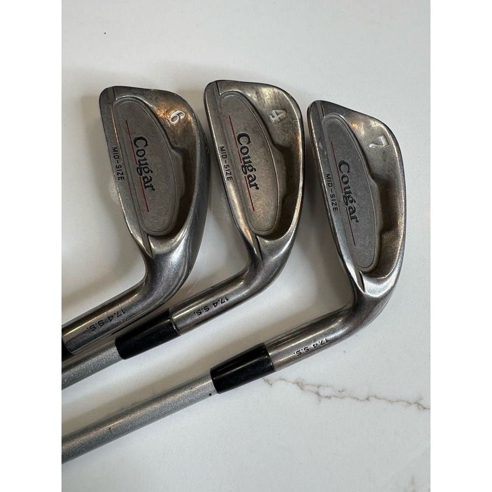 Cougar Mid-Size RH Irons Set 4-6-7 Graphite Shafts 38" Lot‎ /3 Clubs Good Grips